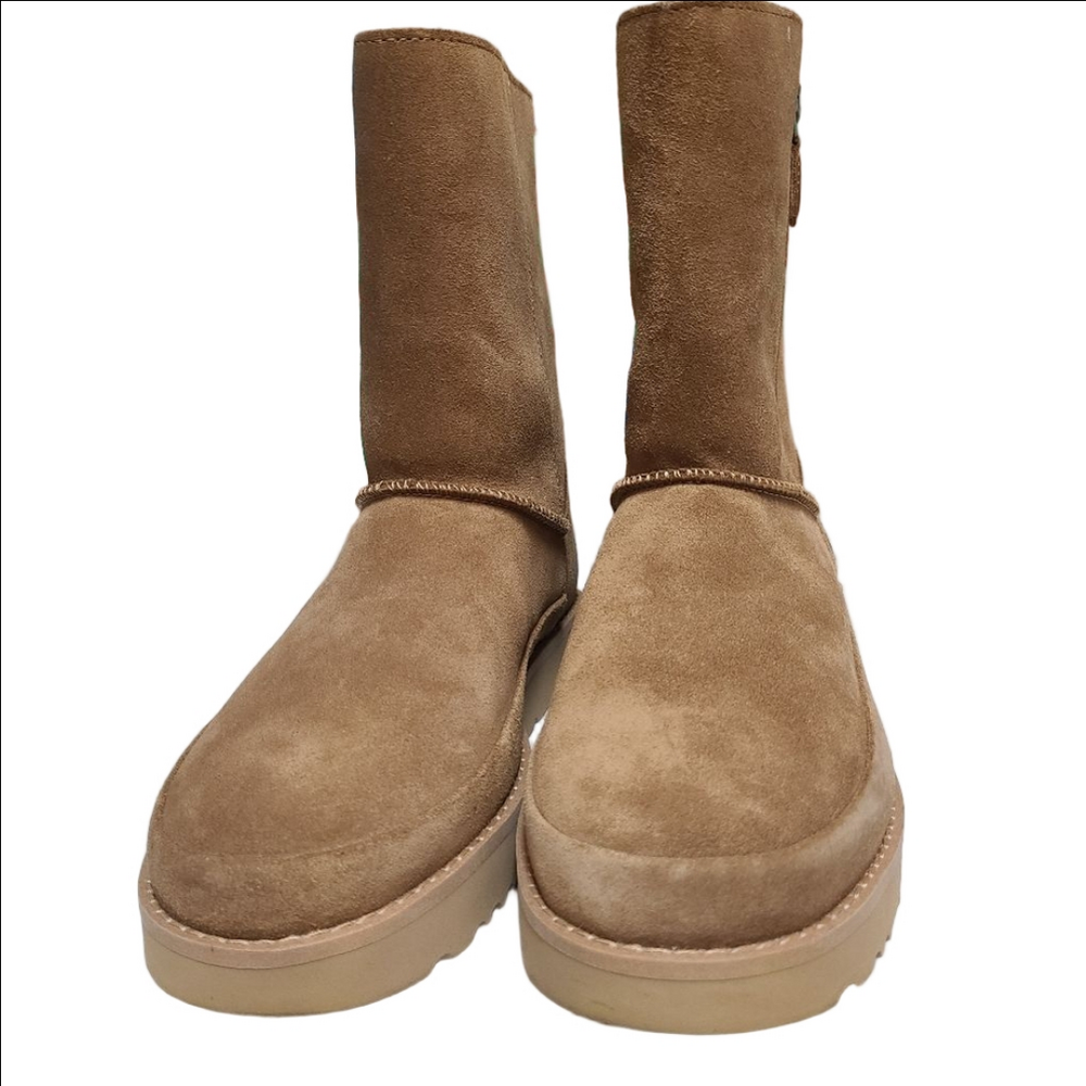 Women's UGG Classic Zip Winter Boots US 6 Brown Cream - Picture 2 of 6